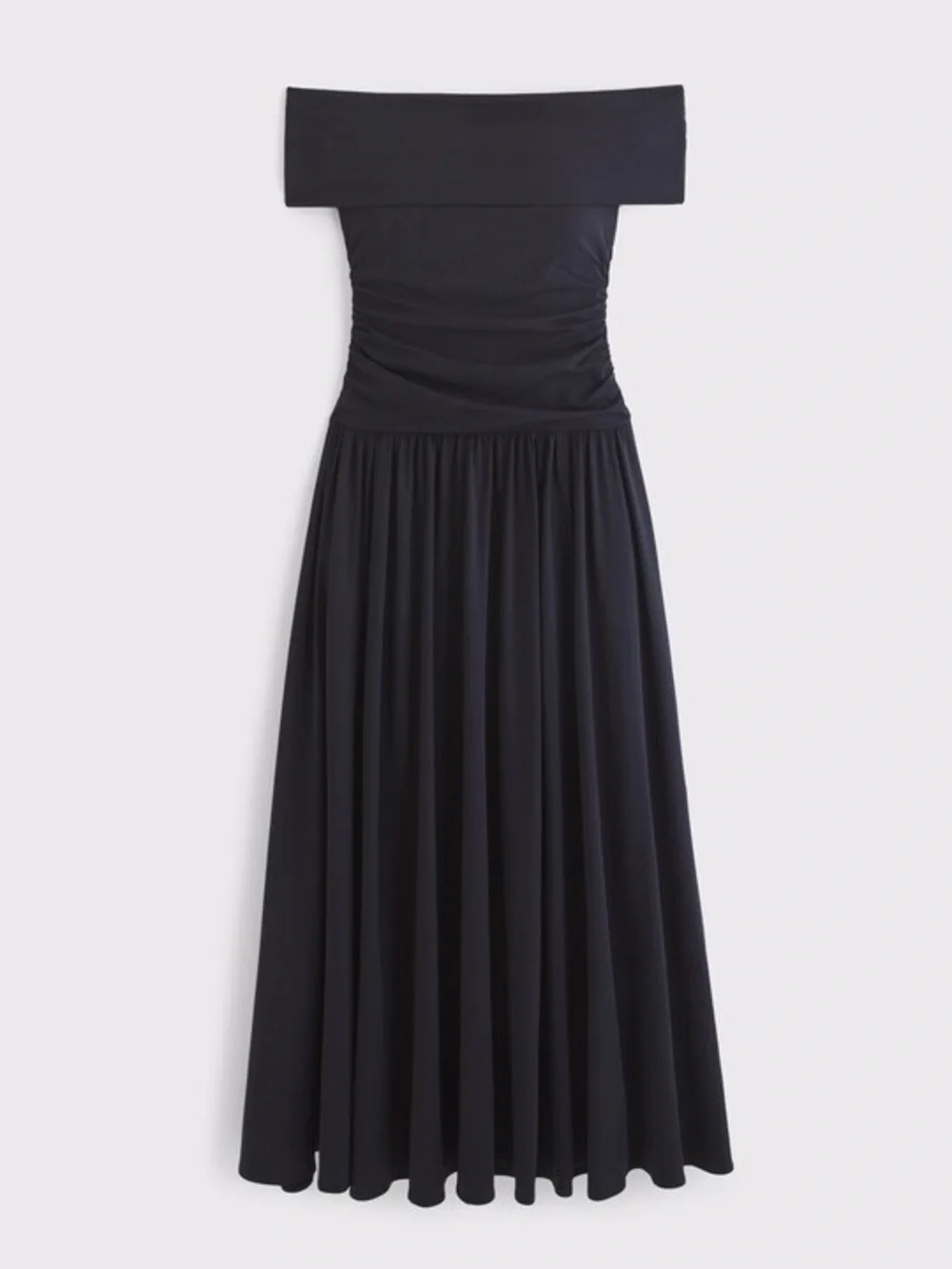 Abercrombie & Fitch Off-The-Shoulder Knit Maxi Dress Modal-Blend Collection L